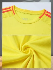 Customized Logo For Youth Girl's Sportswear, Personalized Customization DIY, Customization Belongs To You Uniquely"2024-2025 Customizable Colombia-Inspired Teen Girls Football Kit (Ages 13-16) - Personalized Jersey And Shorts Set, Home Design Style" - Yellow - View 5