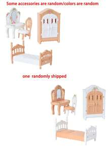 1 件娃娃屋家具及配件套装娃娃屋家具套装迷你娃娃屋家具 1 12 比例卧室客厅浴室家具配件(部分配件随机/颜色随机) - 彩色 - 查看 21