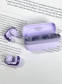 ASUS 华硕无线夹式耳机，舒适轻巧的设计，内置麦克风，运动通勤两用，电池寿命长，游戏功能控制，带挂绳 - 紫色 - 查看 10