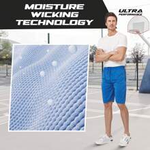 Mens 5 Pack Athletic Running Shorts, Basketball Gym Workout Shorts For Men With Zippered Pockets - 黑色,寶藍色,紅色,白色,炭灰色 - 查看 4