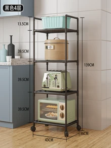 1 pieza Estantería de cocina de 3 a 7 niveles, nuevo organizador de almacenamiento de cocina de uso intensivo