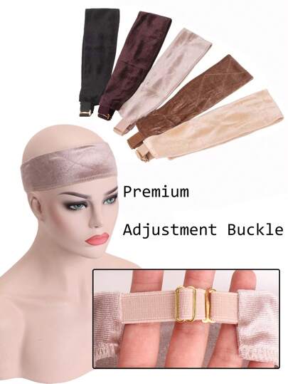 nunify Banda para peluca de velvet de Nunify, diadema, pañuelo, banda para el cabello invisible y ajustable para colocar pelucas, accesorios y herramientas para pelucas, banda antideslizante para peluca con banda elástica ajustable