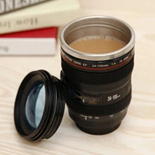 1pc Mini Camera/350ml Lens Shaped Coffee Cup, Suitable For Outdoor Travel, Camping And Back To School Season - Black - View 2