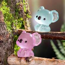 6/12/24Pcs Luminous Mini Resin Koala Miniature Figures Tiny Koala For DIY Fairy Garden Micro Landscape Aquarium Plants Ornament Decoration Teenager Party Toys(Random Color),Resin Animals,Koala,Mini Animals - Multicolor - View 7