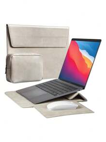 SENLASI 13 14 英寸笔记本电脑内胆包 皮革保护套和配件包 2 合 1 笔记本电脑支架 + 笔记本电脑内胆包 笔记本电脑保护套 桌面支架 桌面支架 便携式笔记本电脑支架，教室笔记本电脑包 教室包 教师储物袋 教室收纳袋 电脑包 电脑包 笔记本电脑保护套 iPad 包 学校 Mac Book 笔记本电脑包 女士 大学 冬季假期