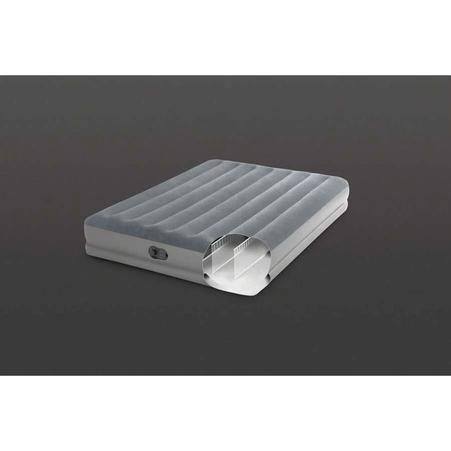 12" Queen Air Mattress Bed With Built-In USB Powe Pump