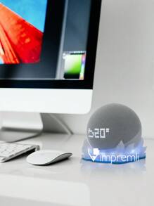 Base Support For Alexa Echodot Speaker Type Crystals Impremli - Translucent/Turquoise - View 3