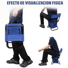 SHIXIONG Silla de Pesca, Silla Portatil con Bolsa enfriadora, Sillas Plegables Camping para Acampar, Pesca al Aire Libre, Senderismo (Verde)