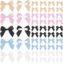 20 件迷你缎带蝴蝶结自粘缎带蝴蝶结可爱小丝带小蝴蝶结用于礼品包装小蝴蝶结小蝴蝶结用于圣诞节工艺品生日派对婚礼装饰