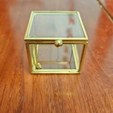 Elegant Gold Jewelry Storage Box For Rings, Stylish Square Glass Ring Display Case, Clear Glass Jewelry Organizer For Rings, Perfect For Christmas, Thanksgiving, New Year, And Valentine's Day Gifts, Ideal For Home Decor And Jewelry Collection, Chic And Functional Design For Every Occasion, Enhance Your Jewelry Display With This Luxurious Storage Solution, Perfect For Organizing And Showcasing Your Precious Rings, A Must-Have For Jewelry Lovers And Collectors, Thoughtful Gift Idea For Special Moments And Celebrations.