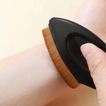 1 cọ đánh phấn #55, cọ đánh phấn mini hình bàn là không đường nối bán chạy nhất, cọ trang điểm - màu đen - Xem 7