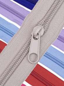 Zíper de 177.16-Polegadas com 10 cursores, Zíper Colorido de Nylon 5#, 20 Opções de Cores, Cursores Correspondentes, Adequado para Roupas, Agasalhos, Bagagem, Bolsas, Artesanato DIY e Mais