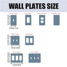 1pc White Gray Wood Wooden Grain Light Switch Plate Wall Plate Cover Decorative Light Switch Cover Wall Plate Cover Switch Cover Wall Plate