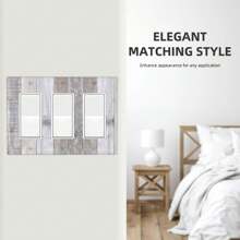 1pc White Gray Wood Wooden Grain Light Switch Plate Wall Plate Cover Decorative Light Switch Cover Wall Plate Cover Switch Cover Wall Plate