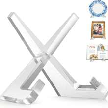 Giá trưng bày Acrylic trong suốt cho đĩa, bánh trà, tác phẩm nghệ thuật, giá trưng bày nghệ thuật, giá trưng bày đĩa tròn, giá trưng bày đồ lưu niệm, giá trưng bày đĩa gốm hình chữ X, khung trưng bày nghệ thuật đĩa than, kệ trưng bày sách thực đơn - Trong sáng - Xem 1