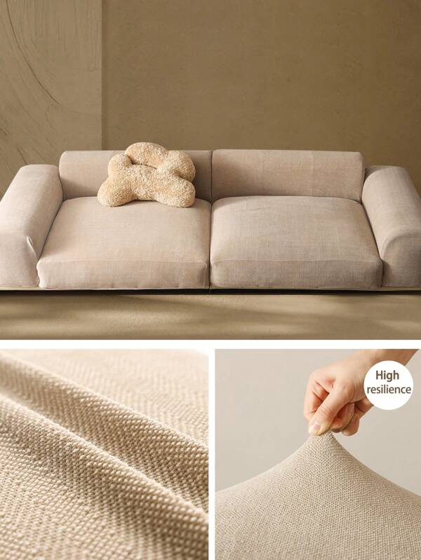 1pc Chenille Stretch Sofa Cover, Non-Slip Sofa Slipcover, Sofa Pad, Anti-Cat Scratch Sofa Cover For Bedroom, Office, Living Room, Furniture Protection, Home Decor