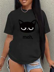 Stylish Printed T-Shirt - Versatile, Easy To Maintain And Comfortable, Women's Casual All Season T-Shirt