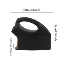1 cọ đánh phấn #55, cọ đánh phấn mini hình bàn là không đường nối bán chạy nhất, cọ trang điểm - màu đen - Xem 3