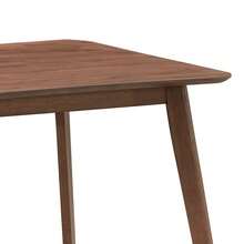 35.43 Inch Saving Place Table,Wooden Dining Table For 4 Persons,Modern Design Square Kitchen Table For Living Room,Apartment,Restaurant,,Walnut