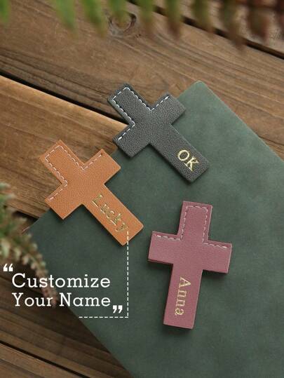 1 pezzo Segnalibro personalizzato con nome in oro, nome stampato in lamina dorata, segnalibro vintage a forma di croce, segnalibro personalizzato, linguetta per angolo, regalo per la lettura della Bibbia, accessorio carino per gli amanti dei libri, segnalibro per bookworm, regalo per gli amanti dei libri