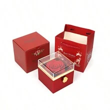 A Rotating Rose Box, Eternal Flower Rose Gift Box, Can Hold Necklaces And Rings, Suitable For Holiday Gifts And Jewelry. - Multicolor - View 17