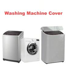 1 件通用洗衣机罩 - 防尘防水洗衣设备保护罩，带拉链，无需电力或电池，适合大多数顶部和前部装载的洗衣机