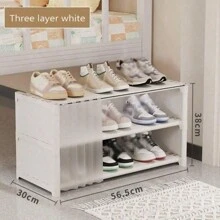 Dorm Shoe Rack, Simple Bedside Storage Organizer, Dust-Proof Multi-Layer Shoe Cabinet For Home/Office, Narrow - Multicolor - View 6