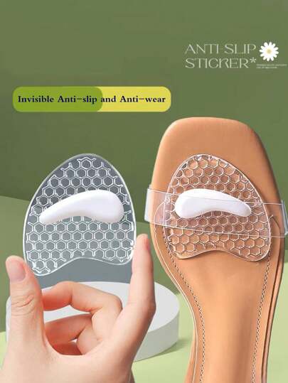 2-6 piezas Almohadillas autoadhesivas de silicona para la parte delantera del pie. Plantillas antideslizantes para la parte delantera del pie, cojines cómodos para tacones altos, almohadillas para la parte delantera del pie, plantillas de gel suaves para hombres y mujeres