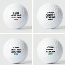 3pcs Customized Double-Layer Golf Balls, Circular Rubber Design, Outdoor Sports Customized Balls, Suitable For Team Sports, New Year, Valentine's Day Gifts For Golf Lovers, Ideal For Indoor And Outdoor Putting Practice - White - View 2
