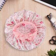 Awegeo Mũ trùm đầu bằng vải satin buộc dây in họa tiết cho trẻ em, mũ ngủ chống trượt thoải mái thoáng khí thời trang thường ngày để đội hàng ngày và chăm sóc tóc - in ấn - Xem 6