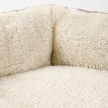1 PIEZA Cama relajante para perros y gatos, cama redonda acogedora y cálida tipo dona, cama de cojín suave y esponjoso de piel sintética para gatos y perros pequeños y medianos