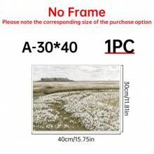 1PC Art Canvas Print Posters, Spring Landscape Oil Painting On Canvas Wall Art, Green Neutral Tone Artwork Wall Painting For Living Room Wall Decors, Bedroom Wall Decors, Office Kitchen Wall Decors, No Frames, Modern Posters For Room, Room Decoration Stuff, Home Decor ,Room Decor Aesthetic, Western Decor
