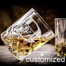 Copo de Uísque Personalizado de 200ml/7oz com Padrão de Diamante, Copo Gravado Personalizado para Escocês, Lembrancinhas de Casamento, Inauguração de Casa, Padrinho, Presente Corporativo, Presente do Dia dos Namorados para Namorado, Presente do Dia dos Namorados para Marido, Presente para Homens, Presente de Natal Engraçado para Ele, Presentes Únicos, Romance Delicado