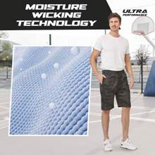 Mens 5 Pack Athletic Running Shorts, Basketball Gym Workout Shorts For Men With Zippered Pockets - 黑色,咖啡色,卡其色,深橄欖色/迷彩綠 - 查看 4