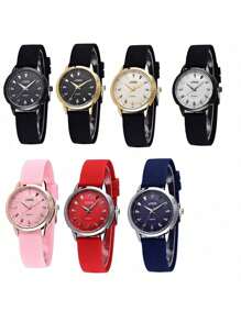 ZOEA EZ8083Reloj de cuarzo impermeable para mujer 30M correa de silicona
