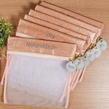 Maternity Organizer Bag Kit 4 And 6 Units. Luxury Nylon - 絢麗桃紅葡萄酒 - 查看 1