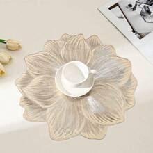 1PC/2pcs/6pcs Lotus Style Table Mat, Table Protection Mat, Anti-Scalding Mat, Decorative Mat, Suitable For Table Protection, Various Banquet Parties, Home Decoration - Lotus - View 4