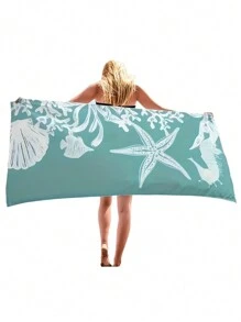Super Soft Absorbent & Quick Dry Microfiber 250gsm Mysterious Underwater Mermaid Print Beach Blanket/Yoga Mat, Sun Protection Shawl, Suitable For Travel, Camping, Swimming, Outdoor, Size 27.6"X55.1" Or Larger 35.4"X70.9" Beach TowelSummer Travel,Vacation
