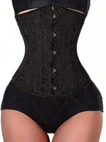 1pc Women's Waist Shaper Corset-Style Corset, Body Sculpting Shapewear Tight Fitting Brassierewomen Corset Belt Accessories For Ladies For Dress Western Cowboy Cowgirl Country Wear Vintage Black Belt - Black - View 3