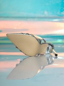 2025 Spring, Summer & Autumn Fashion Silver Buckle Slim High Heel Sandals, Elegant Lady Style - Silver - View 6