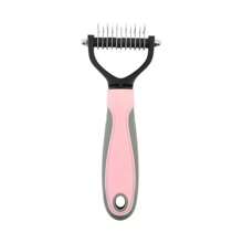 Cat Hair Removal Comb Dog Hair Removal Brush Stainless Steel Double Sided Pet Grooming Brush Removing Tangles Cat Accessories