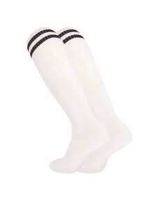 1 Pair Kids Striped Over-The-Knee Sports Socks, Moisture-Wicking Breathable Football Socks, Suitable For Children Basketball Football Training, Running Outdoor Activities - Multicolor - View 16