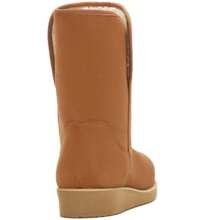 Women's Casual Ankle Boots, Low Heel Design, Height 4 Cm, Textile Material - 咖啡店 - 查看 3