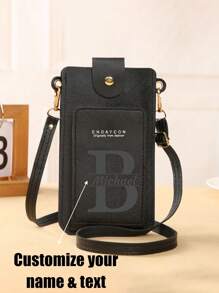 Customized Multifunctional Multi-Color Diagonal Cross Touchscreen Mobile Backpack, Coin Purse, Mini Storage Bag, ID Storage Bag, Card Bag, Suitable For Daily Wear, Can Be Customized With Your Name Or Abbreviation, Unique Custom Design, Can Be Used As A Holiday Gift, Birthday Gift, New Year Gift, Valentine's Day Gift For Family, Friends, Loved Ones, Colleagues,Boho Vibes