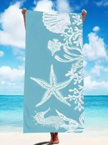 Super Soft Absorbent & Quick Dry Microfiber 250gsm Mysterious Underwater Mermaid Print Beach Blanket/Yoga Mat, Sun Protection Shawl, Suitable For Travel, Camping, Swimming, Outdoor, Size 27.6"X55.1" Or Larger 35.4"X70.9" Beach TowelSummer Travel,Vacation