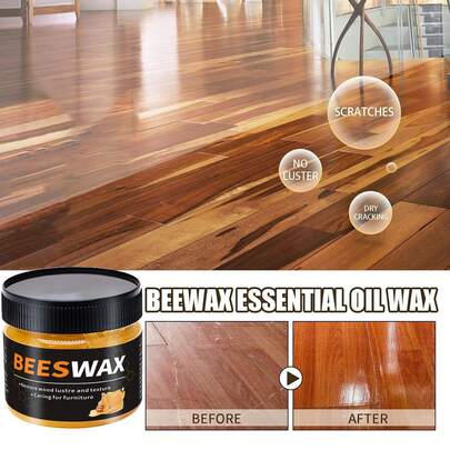 天然蜂蜡，传统木蜡，多用途蜂蜡家具抛光剂，用于木材抛光和家具保养