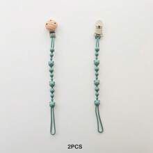 2 件装奶嘴夹，一体式设计奶嘴夹，柔软灵活的硅胶婴儿奶嘴夹，带纹理，适合男孩和女孩 - 彩色 - 查看 15