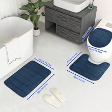 3pcs Bathroom Mat Set Includes Sink, Tub And Toilet Rugs, Soft & Water Absorbent Bathroom Floor Mats,Women Valentine Gift Birthday Boyfriend Girlfriend