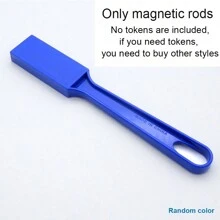 100pcs Colorful Transparent Bingo Chips Game Tokens And 2 Magnetic Wands, Early Learning Toys With Magnetic Color Recognition, With Various Colors (Colors Sent Randomly)