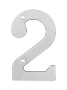 1 Pieza Números decorativos Para Exterior de Domicilio de 4 Pulgadas Material Metal - Gris - Ver 8